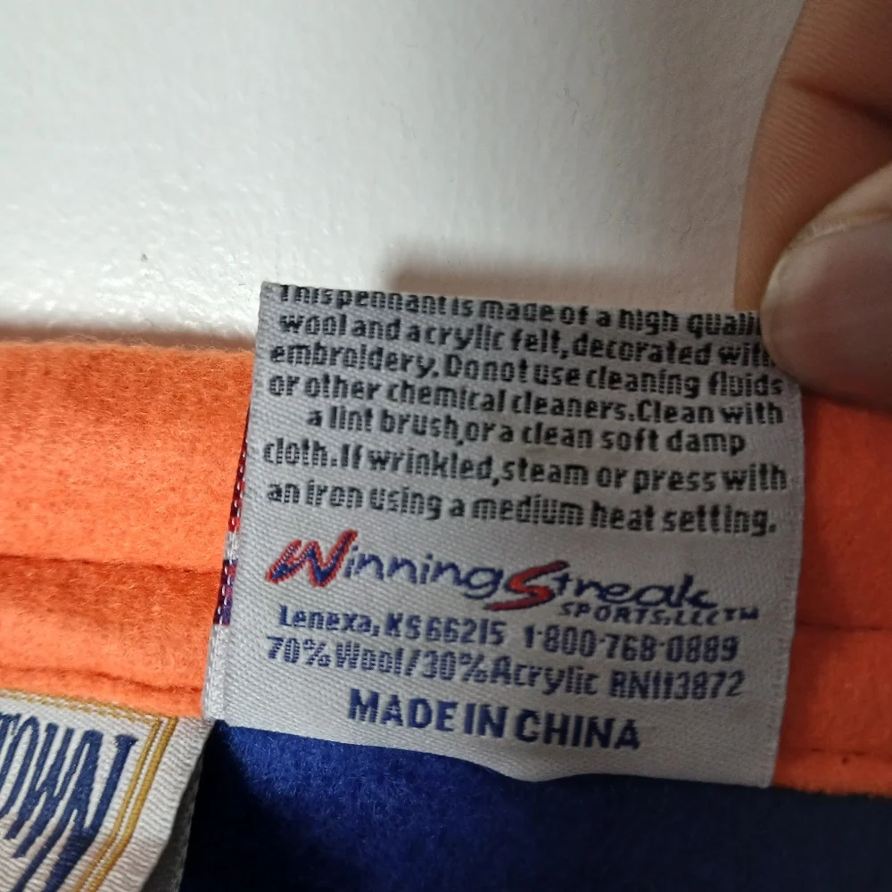Winning Streak Sports Cooperstown Collection New York‎ Mets Wool Felt Banner MLB